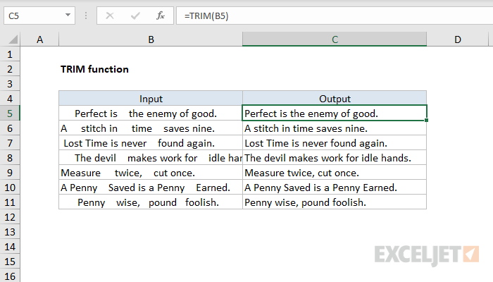 Excel Trim Characters String